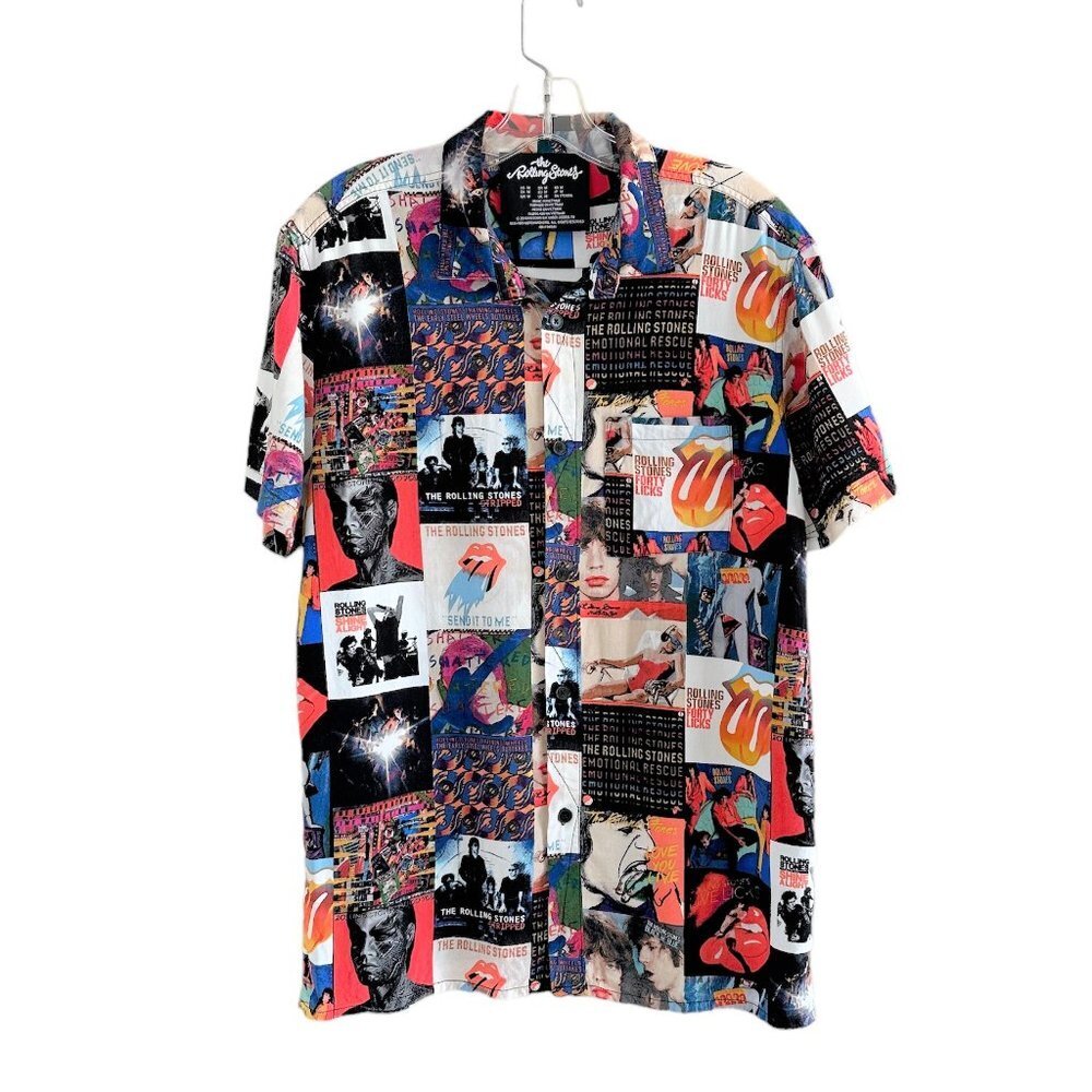 The Rolling Stones Album Cover Short Sleeve Button Down Shirt